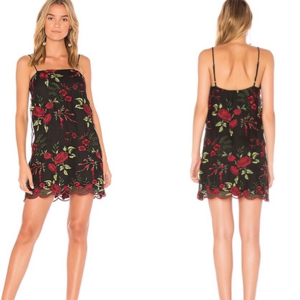 Show Me Your MuMu Risqué Rose Slip On Dress